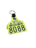 Cattle tag keychain arete de vaca llavero