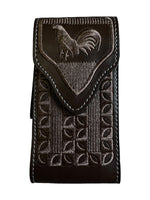 Embroidered Rooster Phone Holster Small