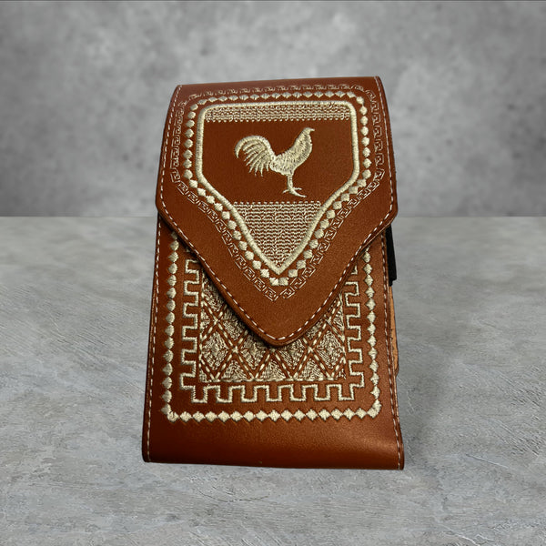 Embroidered Rooster Phone Holster