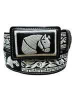 Embroidered Horse Belt