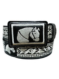 Embroidered Horse Belt