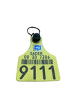 Cattle tag keychain arete de vaca llavero