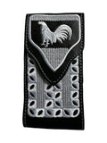 Embroidered Rooster Phone Holster Small