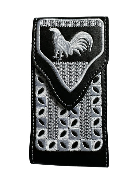 Embroidered Rooster Phone Holster Small