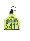 Cattle tag keychain arete de vaca llavero