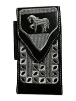 Embroidered Horse Phone Holster Small