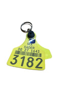 Cattle tag keychain arete de vaca llavero