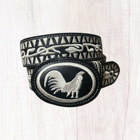 Embroidered Rooster Belt