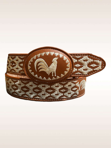 Embroidered Rooster Belt