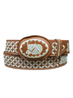 Embroidered Bull Belt