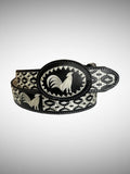 Embroidered Rooster Belt