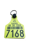 Cattle tag keychain arete de vaca llavero