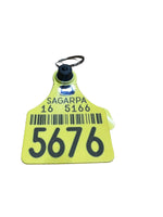 Cattle tag keychain arete de vaca llavero