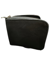 Black Leather Zipper Wallet