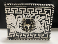 Men’s Embroidered Wallet with Bull