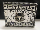 Men’s Embroidered Wallet with Bull