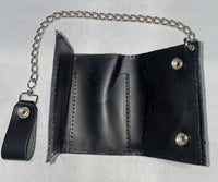 Black Leather Chain Wallet